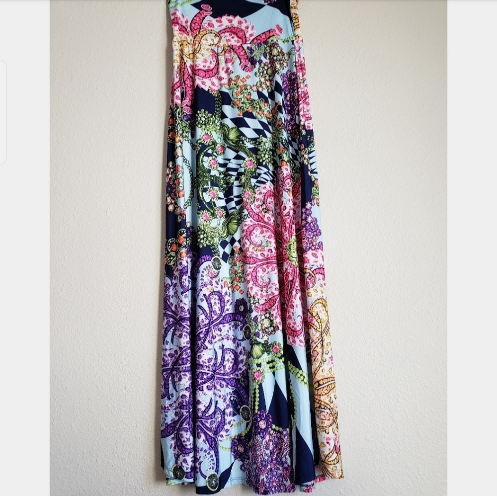 Colorful Patterned Maxi Skirt